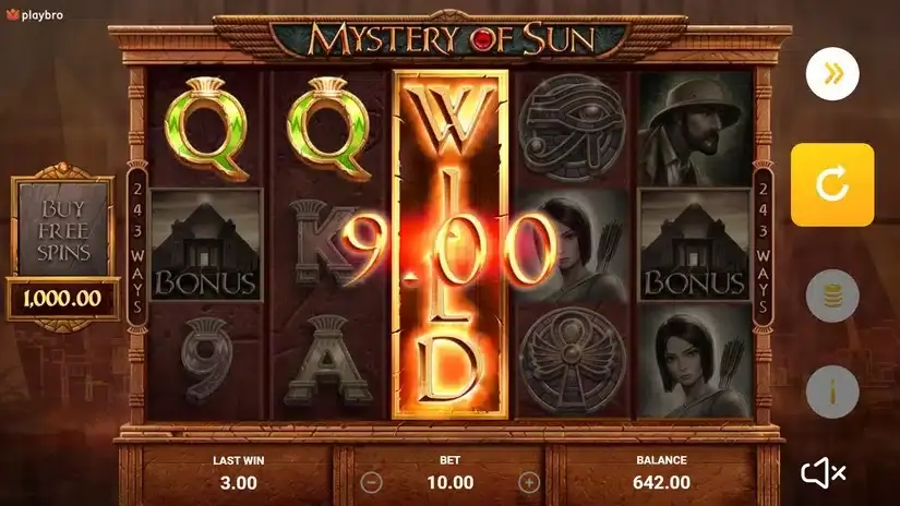 Mystery of Sun slot screenshot 3