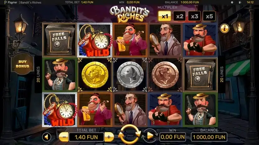 Bandit’s Riches slot screenshot 1