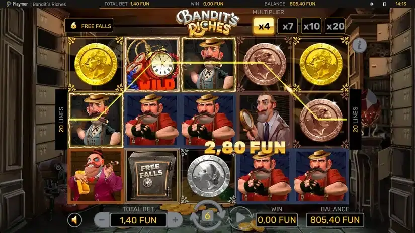 Bandit’s Riches slot screenshot 4