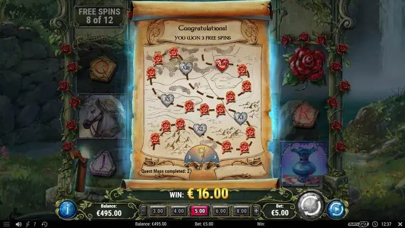 15 Crystal Roses A Tale of Love slot screenshot 3