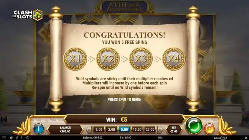Athena Ascending slot screenshot 4
