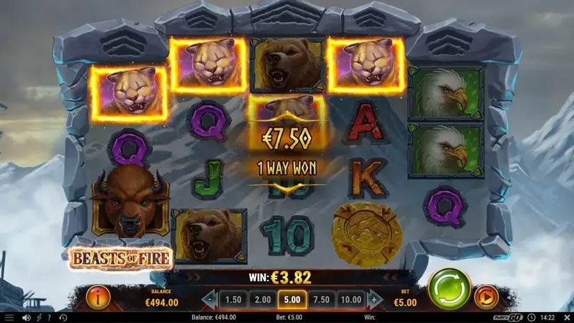 Beasts of Fire slot screenshot 5
