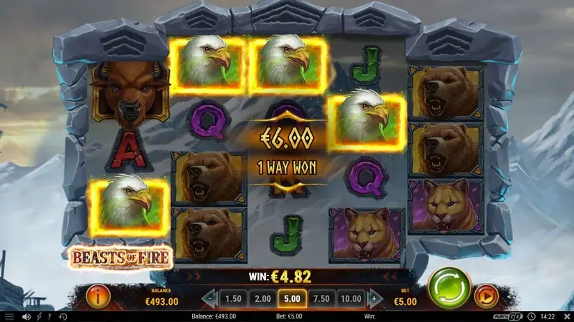Beasts of Fire slot screenshot 6
