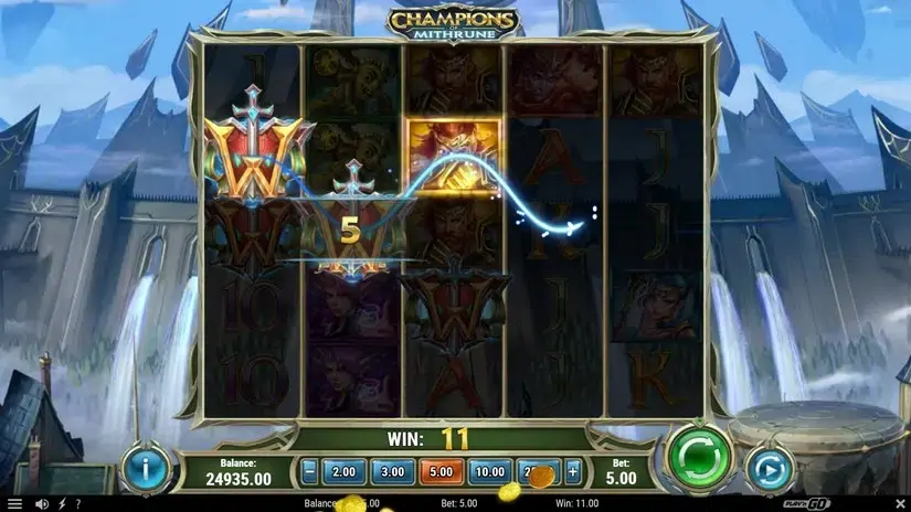 Champions of Mithrune slot screenshot 2