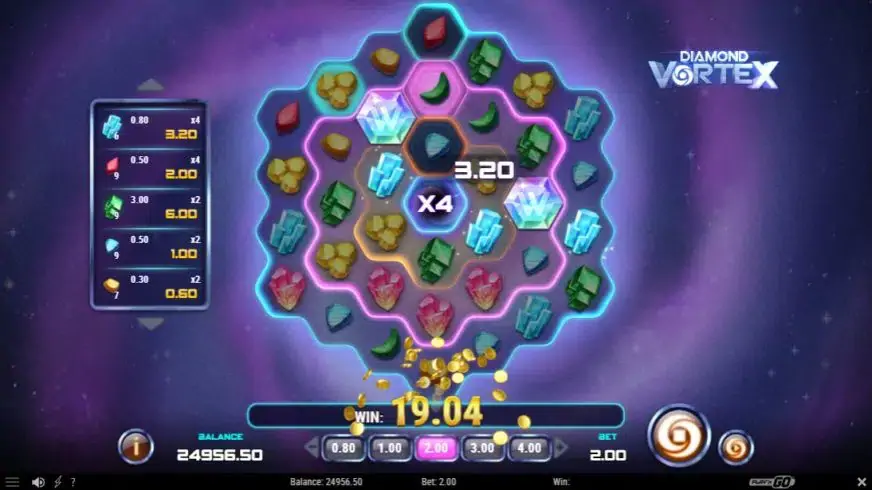 Diamond Vortex slot screenshot 3
