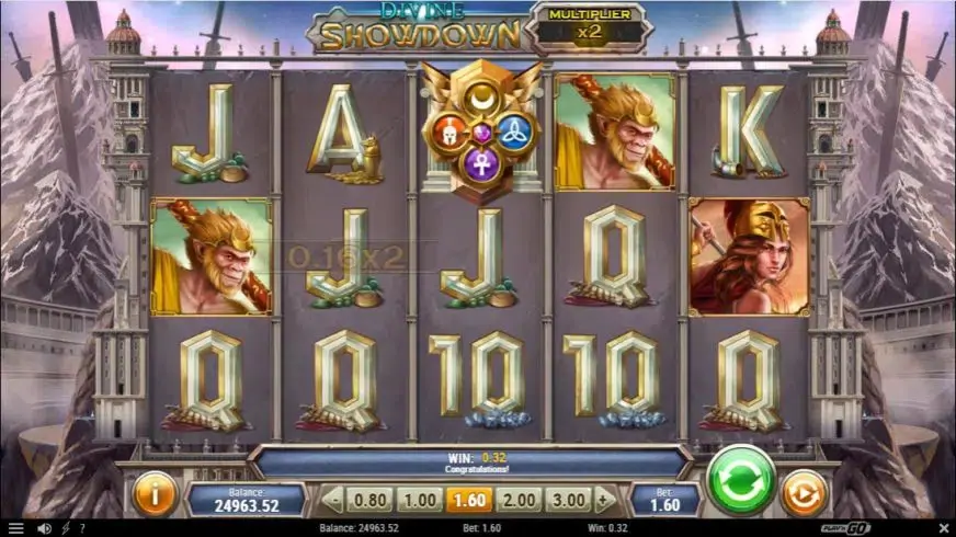 Divine Showdown slot screenshot 2