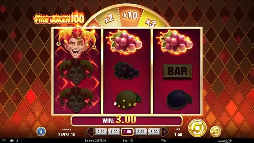 Fire Joker 100 slot screenshot 3