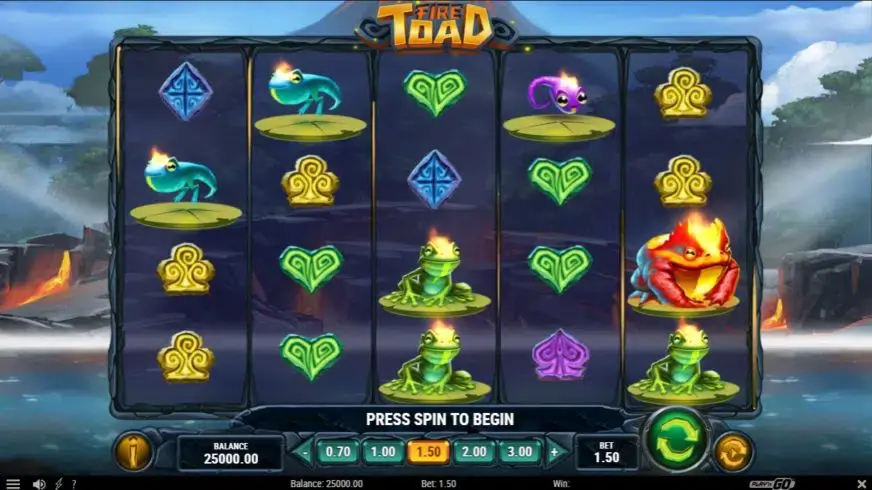 Fire Toad slot screenshot