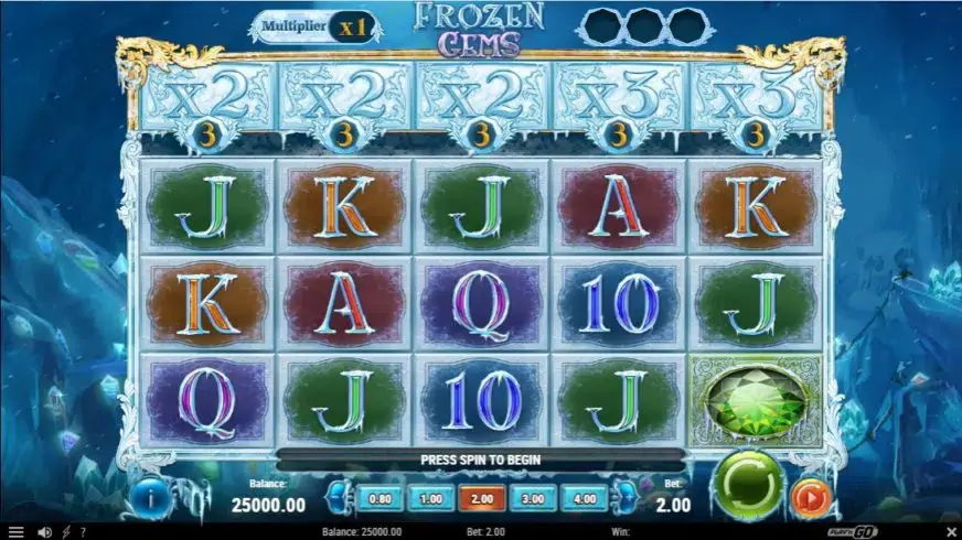 Frozen Gems slot screenshot 1