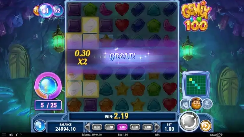 Gemix 100 slot screenshot 2