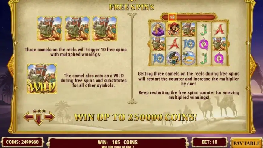 Golden Caravan slot screenshot 2
