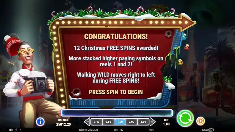 Invading Vegas: Las Christmas slot screenshot 4