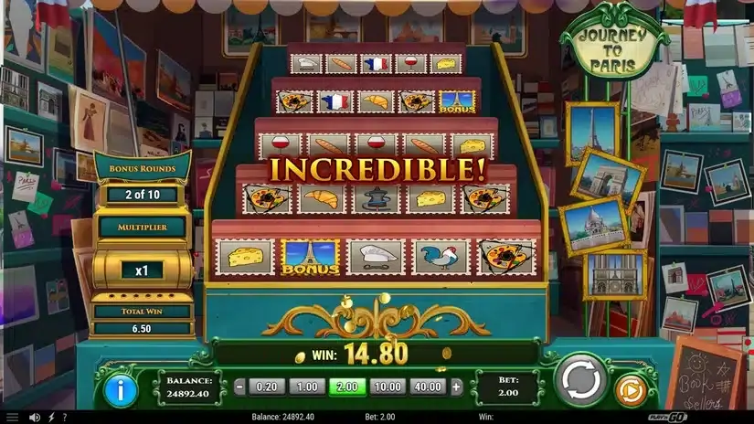 Journey to Paris slot screenshot 