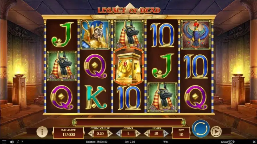 Legacy of Dead slot screenshot 1