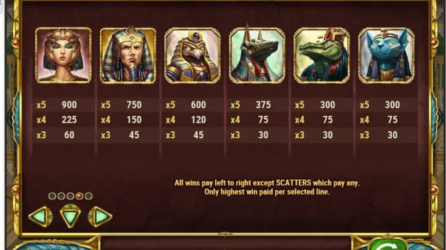 Legacy of Egypt slot screenshot 2