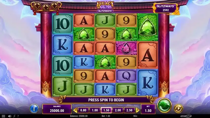Legacy of Gems Blitzways slot screenshot 