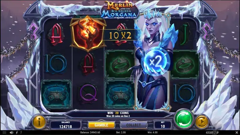 Merlin and the Ice Queen Morgana slot screenshot 3