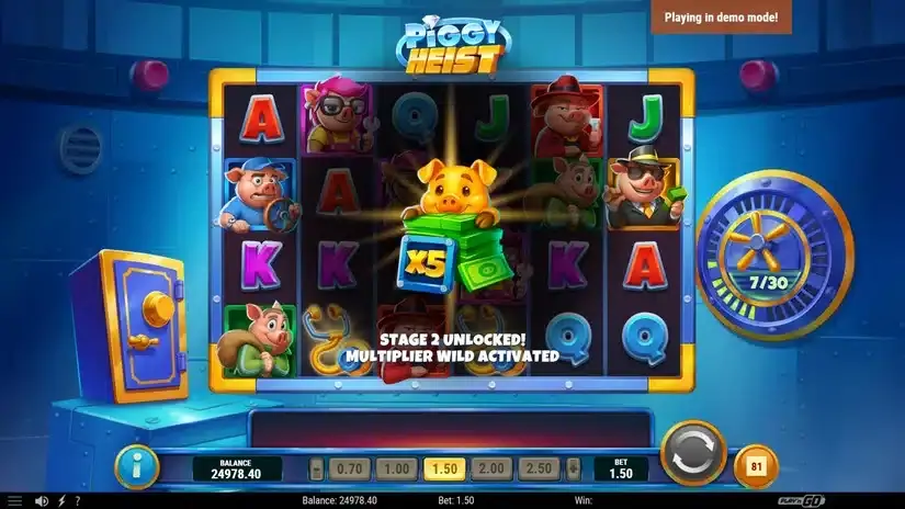 Piggy Heist slot screenshot 3