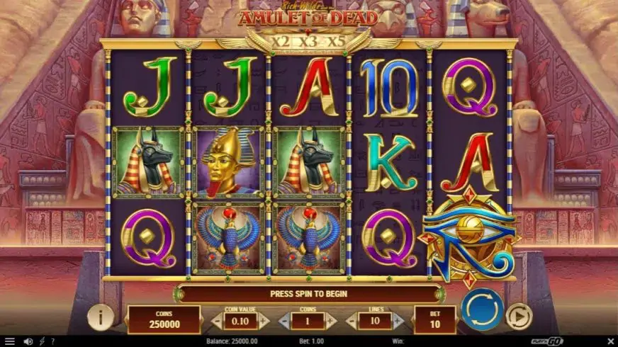 Rich Wilde And The Amulet of Dead slot screenshot 
