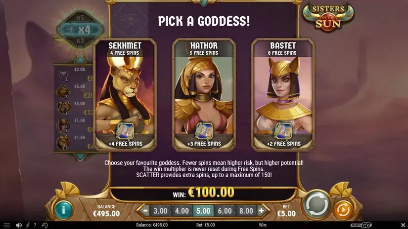 Sisters of the Sun slot screenshot 7