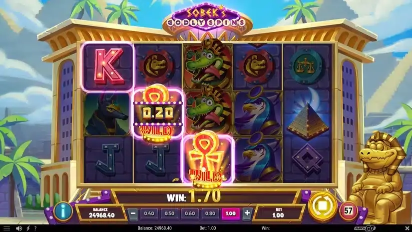 Sobek’s Godly Spins slot screenshot 3