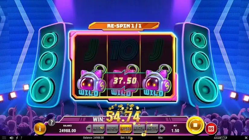 Spinnin’ Records Raving Reels slot screenshot 2
