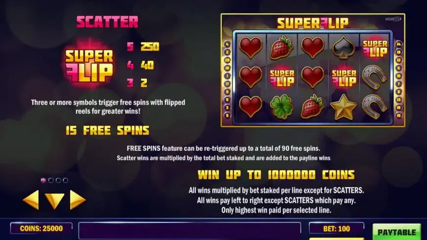 Super Flip slot screenshot 2