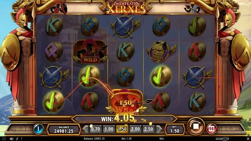 Undefeated Xerxes slot screenshot 3