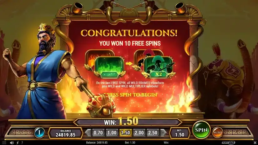 Undefeated Xerxes slot screenshot 5