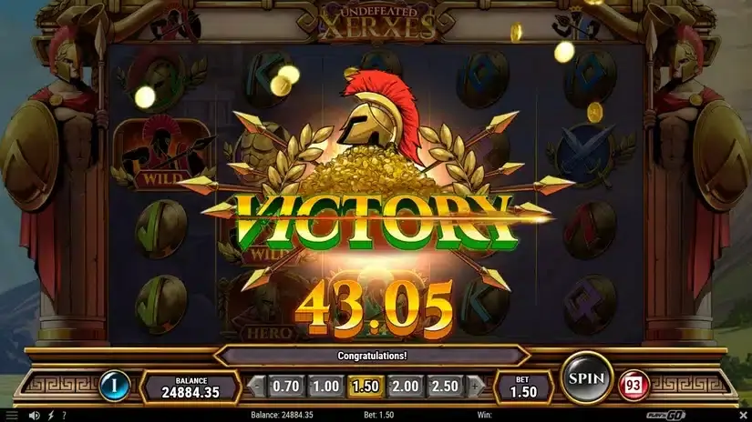 Undefeated Xerxes slot screenshot 4