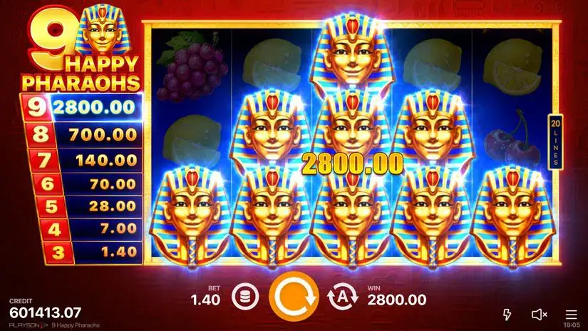 9 Happy Pharaohs slot screenshot 9