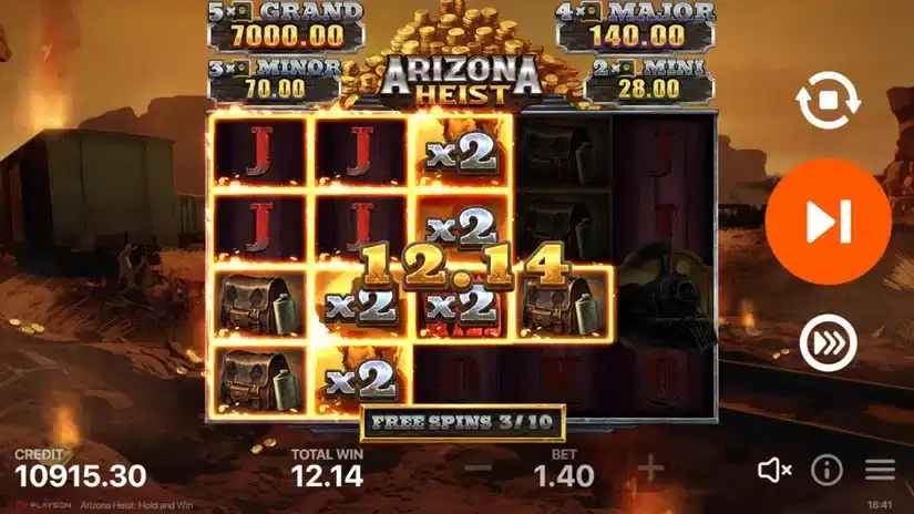 Arizona Heist: Hold and Win slot screenshot 5