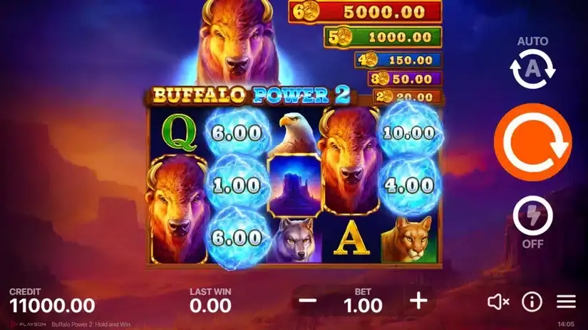 Buffalo Power 2: Hold and Win slot screenshot