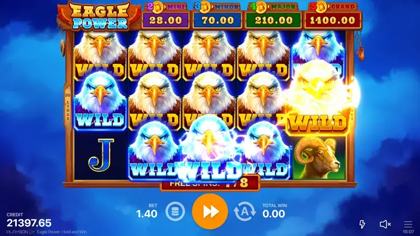 Eagle Power: Hold and Win slot screenshot 3