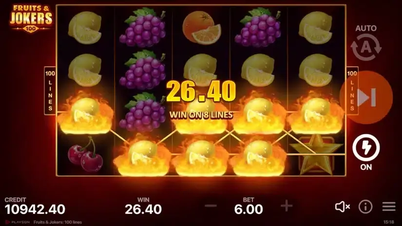 Fruits & Jokers: 100 Lines slot screenshot 3