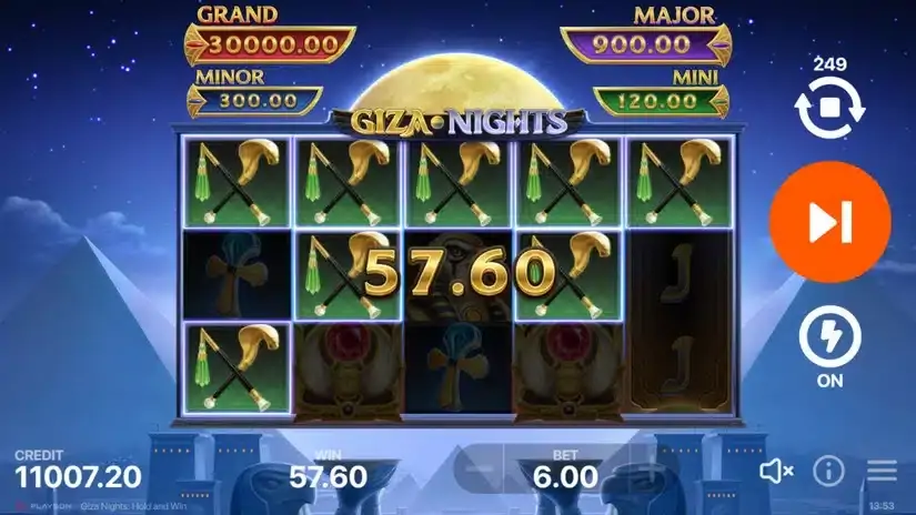 Giza Nights: Hold and Win slot screenshot 4