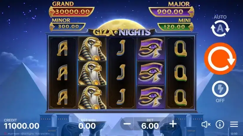 Giza Nights: Hold and Win slot screenshot 1