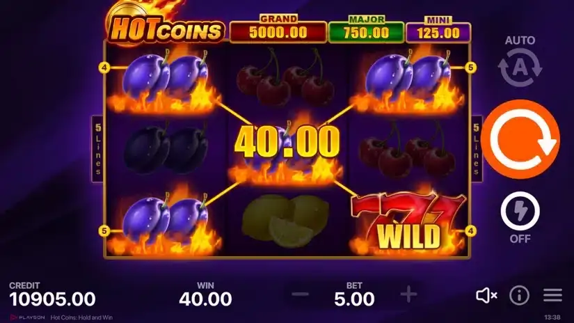 Hot Coins: Hold and Win slot screenshot 3