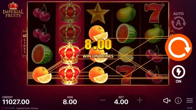Imperial Fruits: 40 lines slot screenshot 4