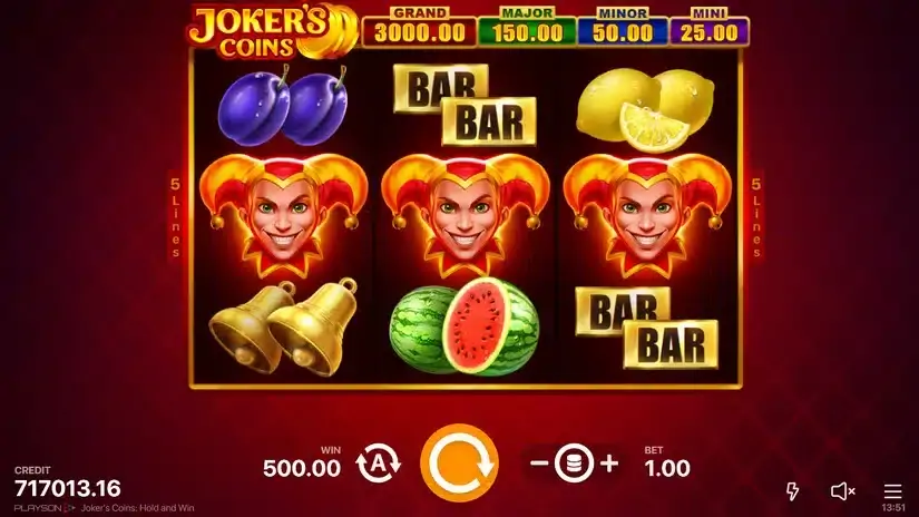 Joker’s Coins: Hold and Win slot screenshot 