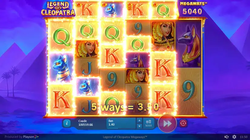Legend of Cleopatra Megaways slot screenshot 2