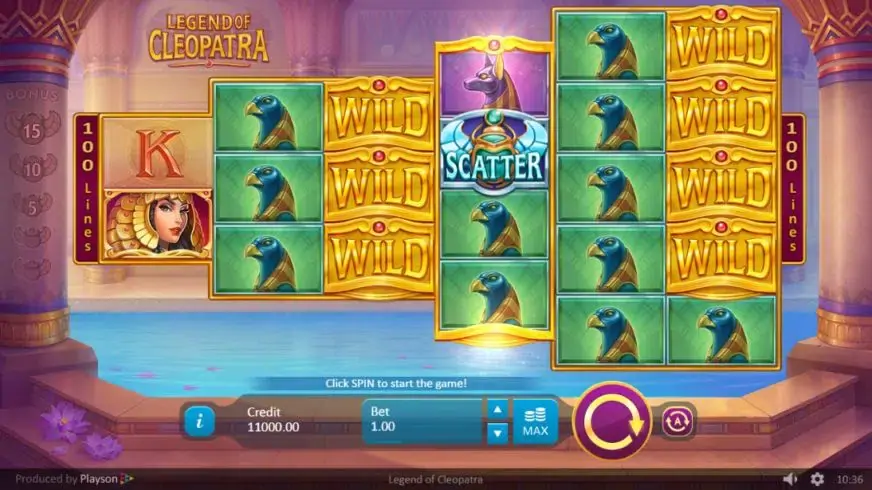 Legend of Cleopatra slot screenshot 1