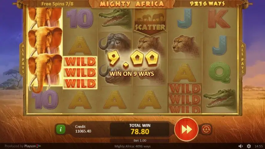 Mighty Africa slot screenshot 4