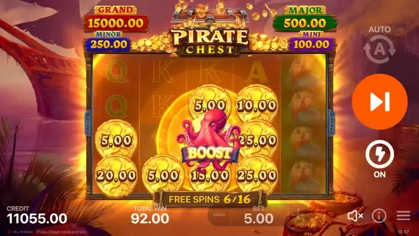 Pirate Chest: Hold and Win slot screenshot 7
