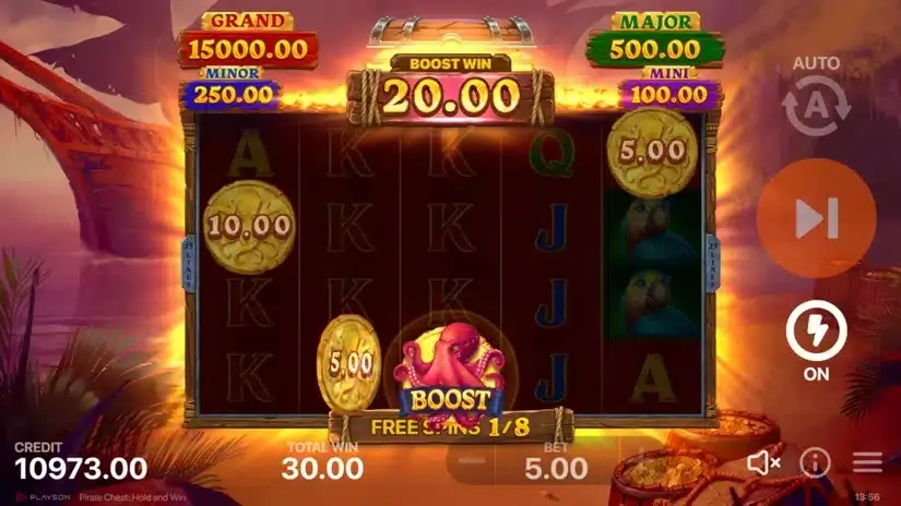 Pirate Chest: Hold and Win slot screenshot 5