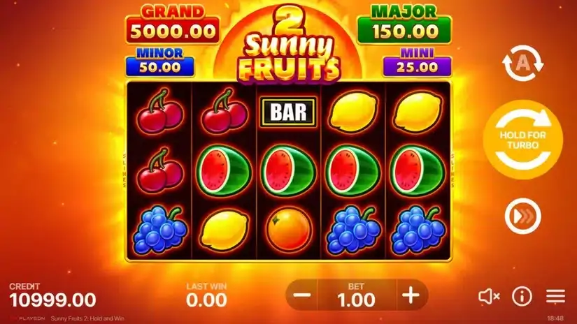 Sunny Fruits 2: Hold and Win slot screenshot 1