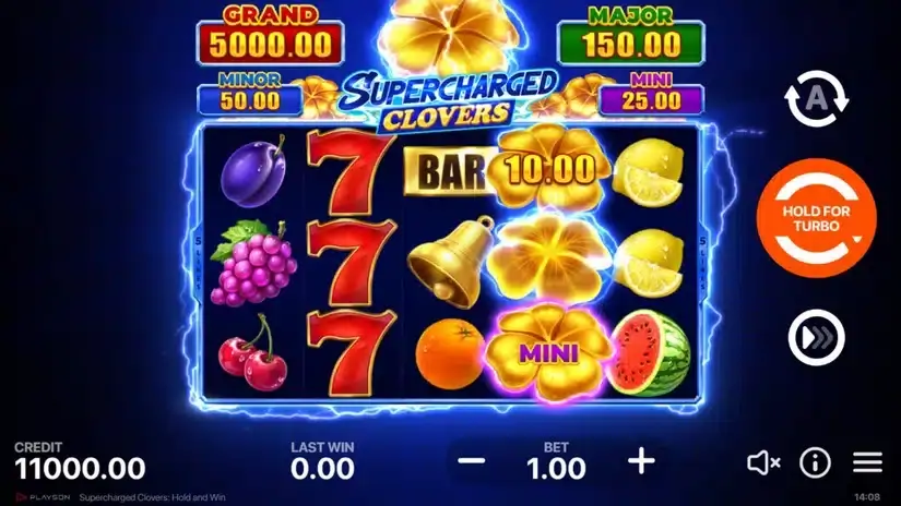 Supercharged Clovers: Hold and Win slot screenshot
