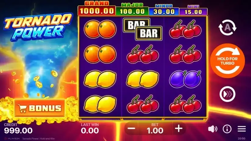 Tornado Power: Hold and Win slot screenshot 1