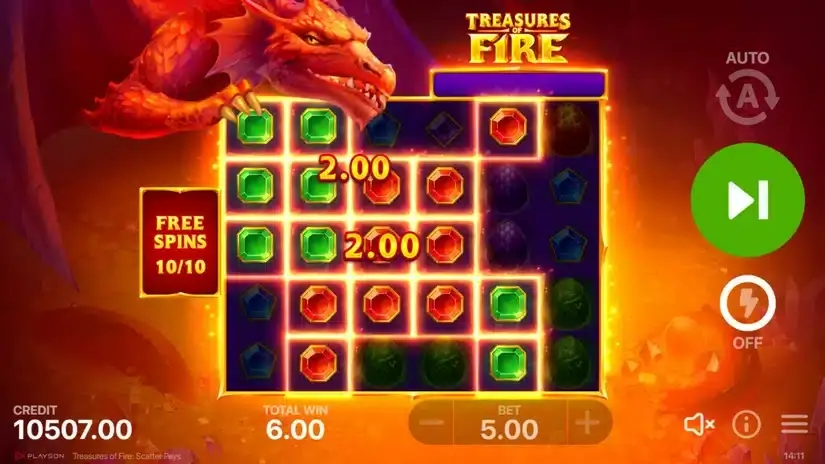 Treasures of Fire: Scatter Pays slot screenshot 
