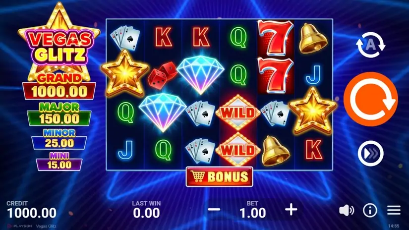 Vegas Glitz slot screenshot 1